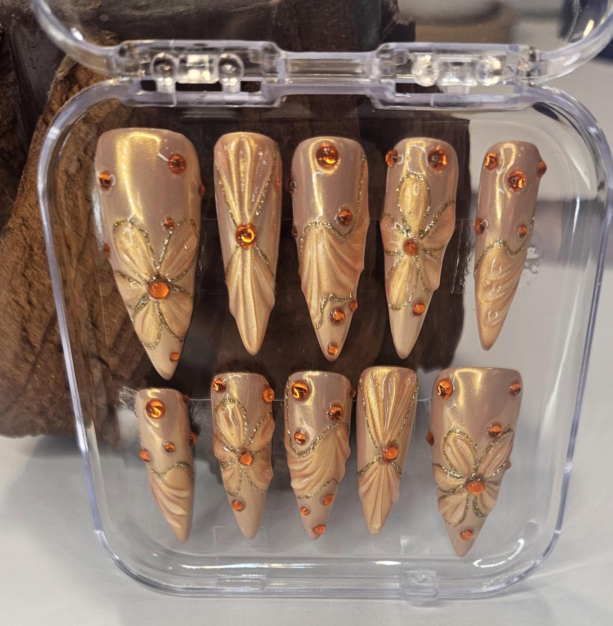 Скулптирано цвете · злато - Image 4